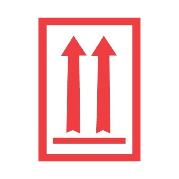 Label, DL1930, ARROWS UP FLAGGED, 3" X 5"